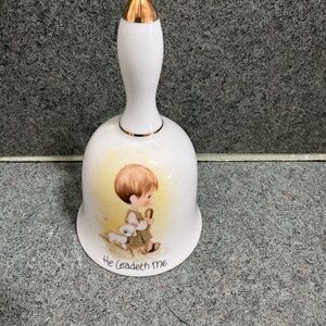 Precious Moments White and Gold Bell collectors bell from 1978